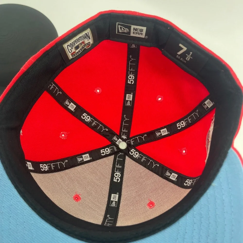 New York Yankees Fit Hat Cap Men 7 1/8 Red New Era 59FIFTY 1998 World Series